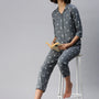 De Moza Ladies Printed Pyjama Set Grey