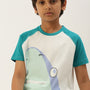 PIPIN Boys Printed T-shirt Teal Green