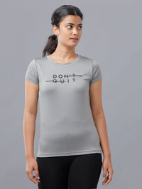 De Moza Ladies Active Wear T-Shirt Grey