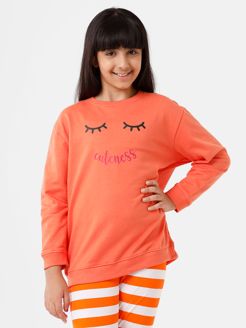 Kids - Girls Printed Sweatshirt Flamingo