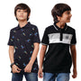 Pack of 2 Pipin Boys T-shirt Navy Blue & Black