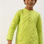 PIPIN Boys Woven Kurta Green