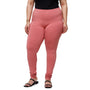 De Moza Women Plus Size Churidar Leggings Solid Cotton Peach