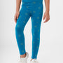 Kids – Girls Printed Ankle Leggings Dark Teal
