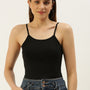 De Moza Ladies Spaghetti Top Black