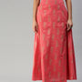 De Moza Women's Printed Skirt Pink