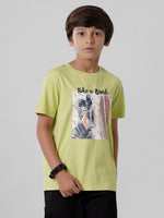 PIPIN Boys Printed T-shirt Lemon Green