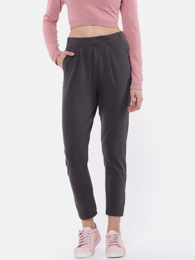 De Moza Women's Cigarette Pant Dark Grey