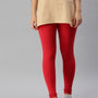 De Moza Women's Chudidhar Leggings  Light Red Solid Cotton