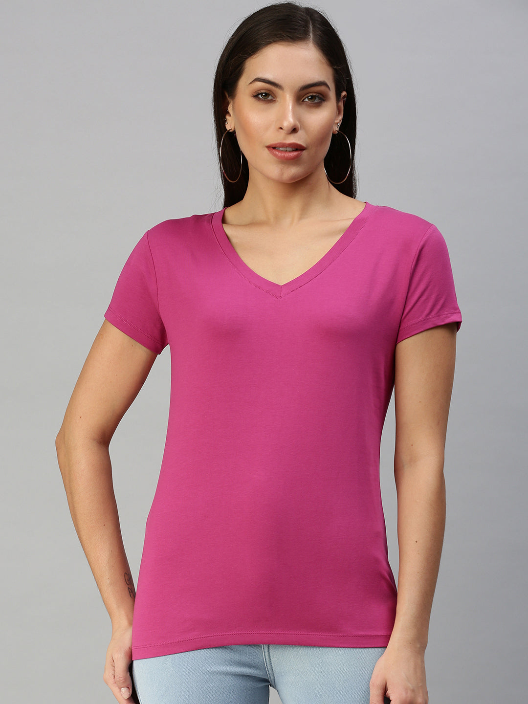 De Moza Women's Half Sleeve Top Onion