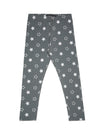 De Moza Kids - Girls Printed Ankle Length Leggings Cotton Grey - De Moza (6682211647551)