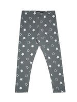 De Moza Kids - Girls Printed Ankle Length Leggings Cotton Grey - De Moza (6682211647551)