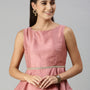 De Moza Women’s Peplum Top Rose Pink