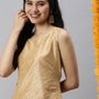 De Moza Women’s Embroidery Crop Top Gold