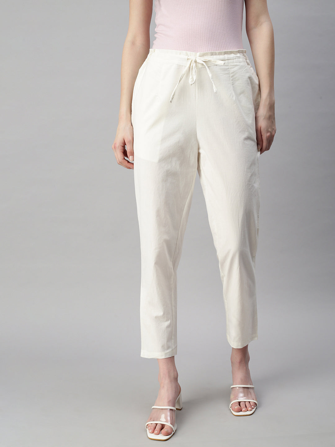 De Moza Women's Straight Pant Offwhite