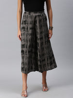 De Moza Women’s Printed Culottes Dark Grey