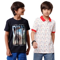 Pack of 2 Pipin Boys T-shirt Red & Dark Navy Blue