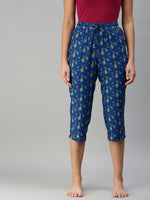 De Moza Ladies Printed Pyjama Pant Bluing