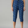 De Moza Ladies Printed Pyjama Pant Bluing