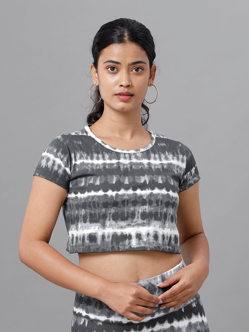 De Moza Ladies Boxy Tshirt Solid Cotton Black - De Moza