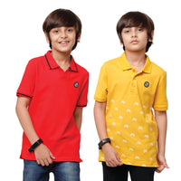 Pack of 2 Pipin Boys T-shirt High Risk Red & Spicy Mustard