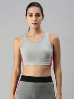 Ladies Active wear Sports Bra Grey Melange