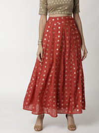 De Moza Women's Printed Skirt Red - De Moza (4359095877695)