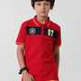 Kids - Boys Printed Half Sleeve T-Shirt Red