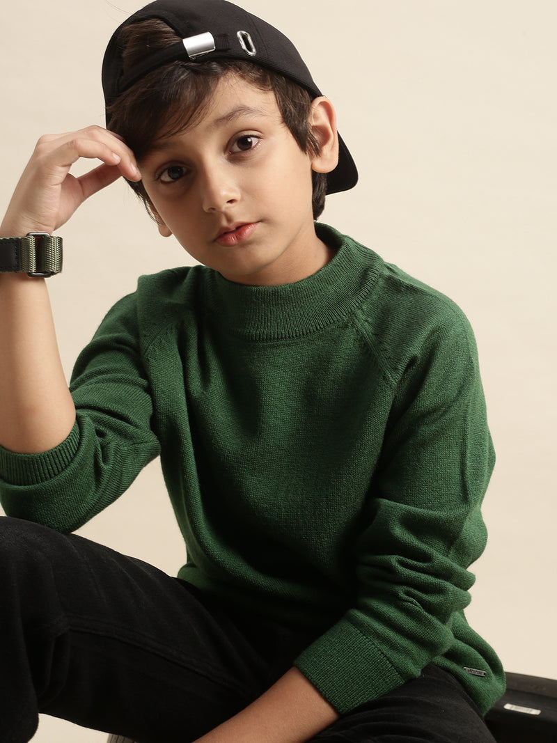 Kids - Boys Winter Sweatshirt Botanical Green