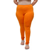 De Moza Women Plus Size Churidar Leggings solid Cotton Dark Yellow
