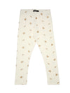 De Moza Kids - Girls Printed Ankle Length Leggings Cotton Offwhite - De Moza (6682211713087)
