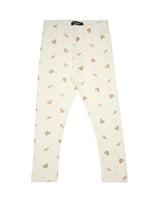 De Moza Kids - Girls Printed Ankle Length Leggings Cotton Offwhite - De Moza (6682211713087)