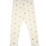 Kids – Girls Printed Ankle Leggings Offwhite