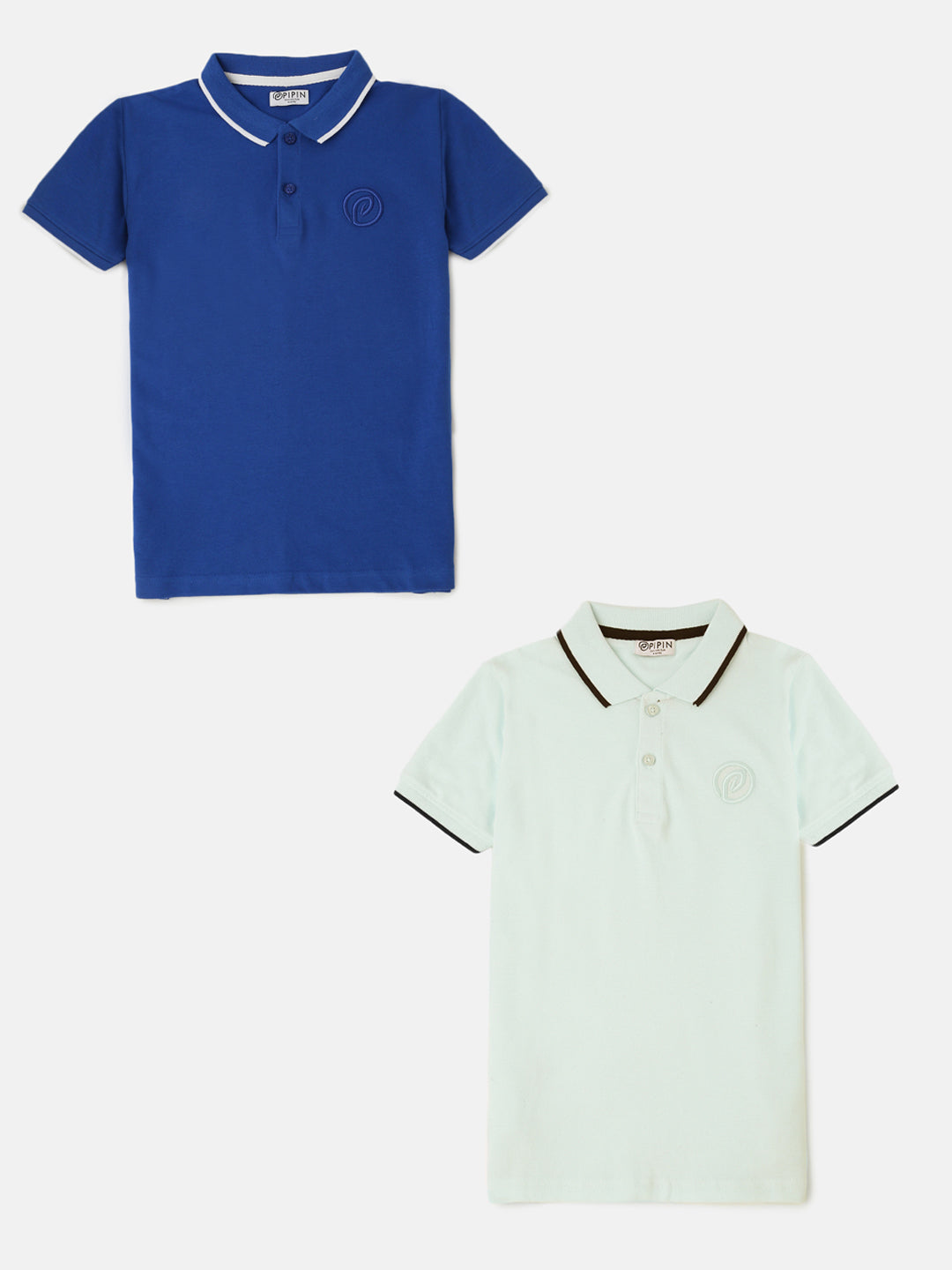 Pack of 2 Pipin Boys T-shirts Mint & Royal Blue