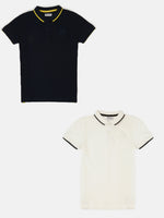 Pack of 2 Pipin Boys T-shirts Offwhite & Dark Navy Blue