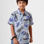 Kids – Boys Printed Shirt Mint White