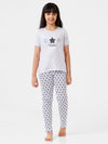 Kids – Girls Printed Pyjama Set Grey Dawn