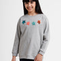 Kids - Girls Printed Sweatshirt Grey Melange