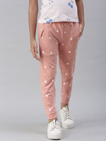 PIPIN Girls Printed Jogger Rose Tan