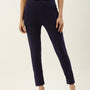 De Moza Women Super Stretch Kurti Pant Navy Blue