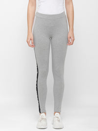 De Moza Ladies Active Wear Leggings Grey Melange