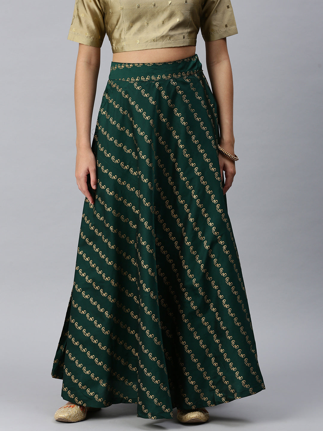 ZAFUL Ethnic Paisley Scarf Print Ruffle Skirt Set In LIGHT GRAY | ZAFUL 2024