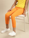 Kids - Girls Printed Jogger Orange
