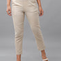 De Moza Women's Cigarette Pant Beige
