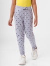 Kids – Girls Printed Straight Pant Violet Grey