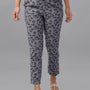 De Moza Women's Printed Cigarette Pant Indigo