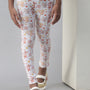 Kids – Girls Printed Ankle Leggings White