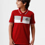 Kids - Boys Printed Half Sleeve T-Shirt Maroon