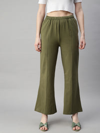 De Moza Women’s Flared Pant Olive Green