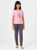 Kids – Girls Printed Pyjama Set Prism Pink